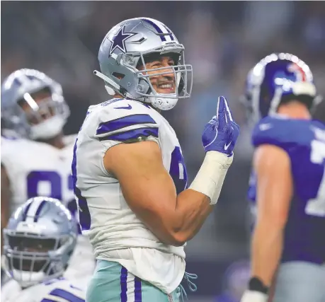 ?? TOM PENNINGTON/GETTY IMAGES/FILES ?? Cowboys lineman Tyrone Crawford, seen in 2018, won’t play in Detroit this weekend because of a leg injury.