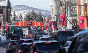  ?? ?? Sundance traffic has reached nightmaris­h levels in Park City this year.