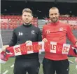  ??  ?? New Boro Under-19 managers Ryan Blott and Denny Ingram