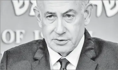  ?? ?? ▲ El primer ministro israelí, Benjamin Netanyahu, hace 10 días en Jerusalén. Foto Afp