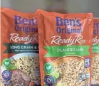  ?? PROVIDED BY MARS FOOD ?? Ben’s Original is now available in stores across the nation and replaces Uncle Ben’s.