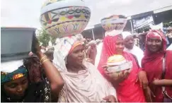  ??  ?? Fulani women gyrating to the music at the event