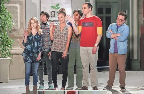  ??  ?? The Big Bang Theory gang is almost all there in the Season 10 finale. Amy is across the country in Princeton on a fellowship.