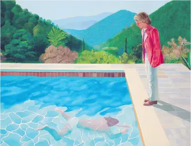  ??  ?? Portrait of an Artist (Pool with Two Figures), by artist David Hockney, is expected to sell in the $80-million US range at auction in November.