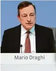  ?? Foto: Christian Flemming ?? EZB Chef Mario Draghi bei seiner Rede in Lindau.