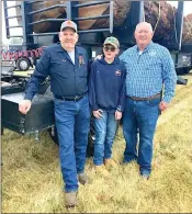  ?? Photo submitted ?? Dick Cooney of Cooney Logging (left) pictured with Congressma­n Glenn "GT" Thompson (R-15) (far right) at the log truck charity parade in State College.