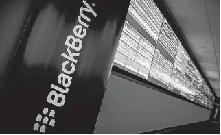  ??  ?? Waterloo, Ont.-based Blackberry, once known for its phones, now sells security software to corporatio­ns and government agencies, and the company is also creating software used in emerging areas like driverless cars. •