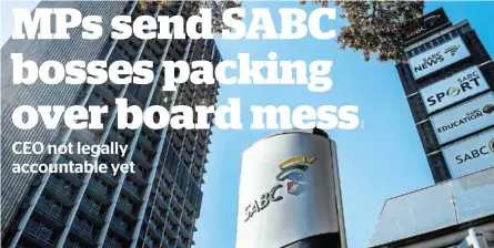  ?? /WALDO SWIEGERS ?? The SABC has no board of directors after the mandate of the previous board expired at the end of September.