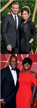  ??  ?? Doing it again: the Beckhams (top); and Viola Davis with husband Julius Tennon