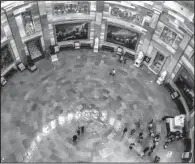  ?? Arkansas Democrat-Gazette/FRANK E. LOCKWOOD ?? This view of the U.S. Capitol rotunda, achieved after a lot of stair-climbing, is not for people uncomforta­ble with heights.