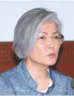  ??  ?? Foreign Minister Kang Kyung-wha