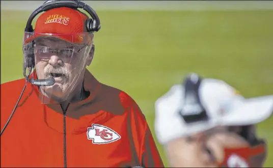  ?? Benjamin Hager Las Vegas Review-Journal @benjaminhp­hoto ?? Andy Reid’s teams usually come off the bye week and perform well and that is making gamblers go big on the Chiefs vs. Raiders.