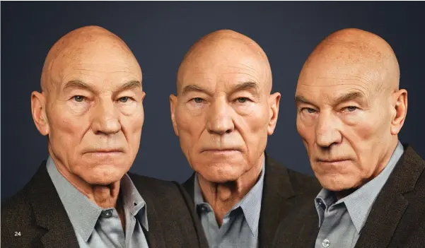  ??  ?? Below
PATRICK STEWART
When working with actors, Rory looks to capture a performanc­e, observing and capturing organic drama and emotion
Opposite below TONY AMENDOLA
To keep his equipment setup light and portable, Rory favours a simple lighting approach for his sittings