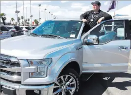  ??  ?? Friendly Ford Friendly Ford sales consultant Kevin Speakman swears by the 2017 Ford F-150 fourdoor truck.