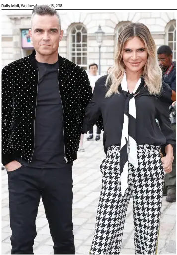  ??  ?? For better or worse: Robbie Williams and his wife Ayda will both be panel judges