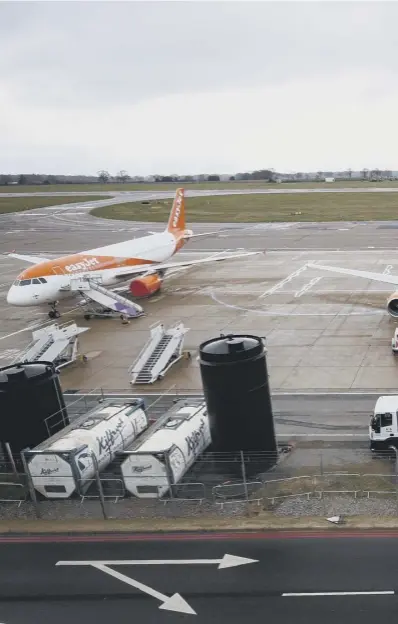  ??  ?? 0 Easyjet has joined many airlines in grounding its fleet – with airports around the world turned into