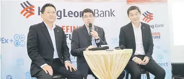  ??  ?? (From left) Wong, Fuda and Sim share details on HLB’s new community banking model and what customer can hope to expect.