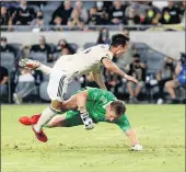  ?? PHOTO BY RAUL ROMERO JR. ?? Danny Musovski, top, and his LAFC teammates have little room for error over the next two months.