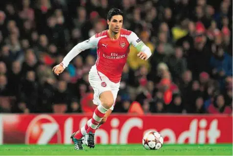  ??  ?? Eye on the goal Mikel Arteta of Arsenal says his team have learnt from Saturday’s 2- 1 defeat against Manchester United and are ready to take on Champions League Group D leaders Borussia Dortmund today.