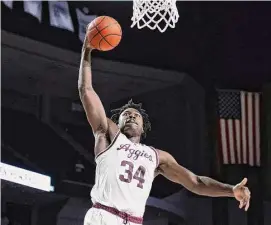  ?? Logan Hannigan-Downs/Associated Press ?? Texas A&M forward Julius Marble says he likes the idea of the Aggies getting the opportunit­y for some revenge in the SEC tournament.