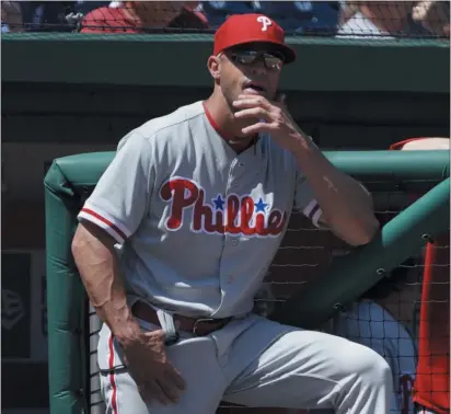  ?? ANDREW HARNIK — THE ASSOCIATED PRESS ?? Phillies manager Gabe Kapler is no stranger to putting a wacky batting order on the lineup card.