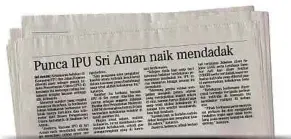  ??  ?? Keratan akhbar BH 22 September lalu.