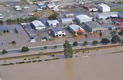  ?? Photo: Stephen Jaquiery, ODT ?? A photo of Gore town, Southland in New Zealand, taken from the air.