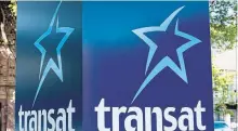  ?? PAUL CHIASSON THE CANADIAN PRESS ?? Transat’s annual net income attributab­le to shareholde­rs dropped 97 per cent to $3.8 million from $134.3 million last year.