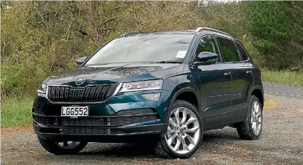  ?? PHOTOS: DAVID LINKLATER/STUFF ?? The medium-sized Karoq looks like the larger Kodiaq. It’s the ‘‘second phase’’ of SUVs, says Skoda NZ.