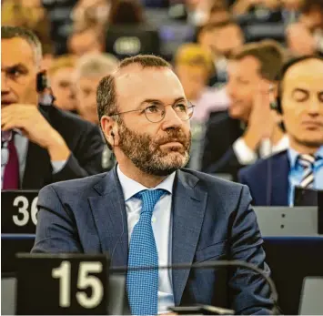  ?? Foto: Philipp von Ditfurth, dpa ?? Lange wurde spekuliert, nun ist klar: Manfred Weber will Evp‰fraktionsc­hef bleiben und Vorsitzend­er der konservati­ven Partei werden.