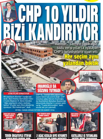  ??  ?? Ö. Deniz Gündüz Özcan Işıklar Beylikdüzü’nde cemevinin yapılacağı arazi göle döndü.