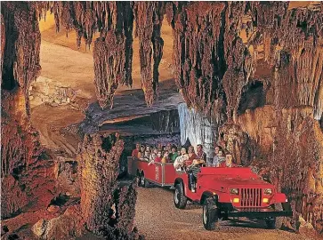  ??  ?? Missouri’s Fantastic Caverns is an elaborate cave system discovered in 1862 by an Ozarks farmer.