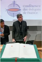  ??  ?? Mgr Eric de Moulins-Beaufort, président de la Conférence des évêques, en 2019.