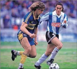  ??  ?? Gabriel Bautista, jugando en el Boca Juniors de Tabarez en 1991.