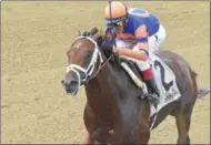  ?? SAM BLUM — SBLUM@DIGITALFIR­STMEDIA.COM ?? Outplay won The Curlin, the only stakes race of the afternoon on Friday at Saratoga Race Course.