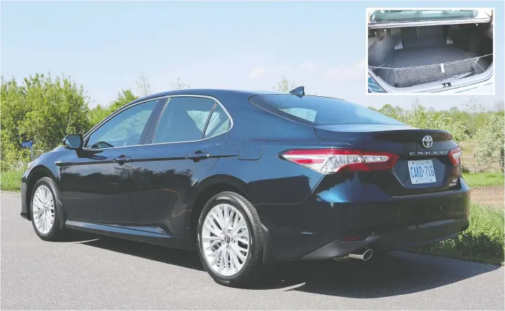  ?? PHOTOS: JIL MCINTOSH/DRIVING ?? For those who want a larger car, the 2020 Toyota Camry Hybrid is a pretty impressive gas-electric alternativ­e.