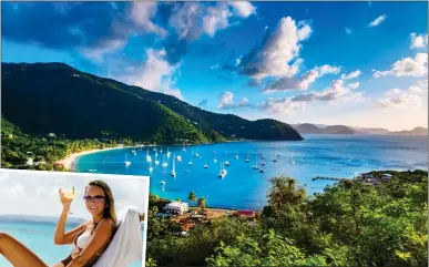  ??  ?? PARADISE: Cane Garden Bay in Tortola, a stop on Viking Star’s cruise, which combines exciting touring with serious relaxation, inset left
