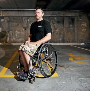  ?? ?? Mobility parking activist Lee Warn is waiting for the Auckland District Health Board’s three-month report to see if it has been monitoring mobility car parks.