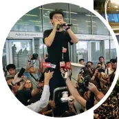  ??  ?? RESISTÊNCI­A
O ativista Joshua Wong, solto após cumprir três anos de prisão: “estamos de volta”