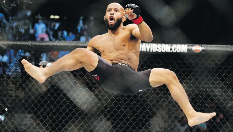  ??  ?? In securing and defending his UFC title, Demetrious Johnson has beaten standouts like John Dodson, Kyoji Horiguchi and Henry Cejudo.