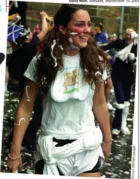  ??  ?? University days: Kate Middleton as a St Andrews fresher in 2001