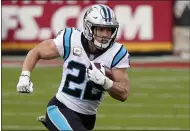  ?? JEFF ROBERSON — THE ASSOCIATED PRESS ?? The Panthers have restructur­ed the contracts of running back Christian McCaffrey and linebacker Shaq Thompson, freeing up more than $11million in salary-cap space before the start of free agency.
