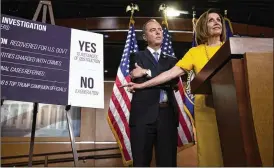  ?? THE NEW YORK TIMES ?? House Speaker Nancy Pelosi said Robert Mueller’s appearance was “a crossing of a threshold,” raising public awareness of what Mueller found.