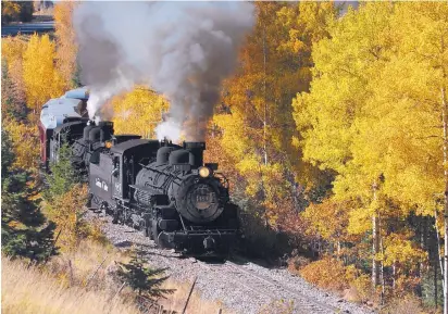  ?? EDDIE MOORE/JOURNAL ?? The Cumbres & Toltec Scenic Railroad carries passengers from Chama, New Mexico, to Antonito, Colorado.