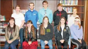  ?? SUBMITTED PHOTO ?? Pictured are Camden High School’s Top 10graduate­s of 2018. Front row, from left, Yvette O’Kay, Morgan Davis, Haidyn Hawkes, LeRyiah Buckingham, Reagan Ingalls. Back row, from left, Riley Gerber, Timothy Cook, Alexander Williams, David Congden, Hunter...