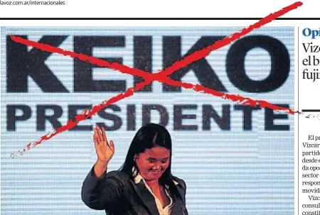  ?? (AP / ARCHIVO) ?? Sueño frustrado. Keiko Fujimori, quien ya fue candidata, podría ver truncado su anhelo presidenci­al.