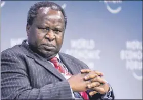  ?? Photo: Waldo Swiegers/bloomberg/getty Images ?? Tough ask: Finance Minister Tito Mboweni, currently at Davos, needs to rustle up some finance.