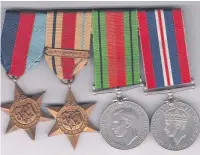  ??  ?? Dunkirk veteran Alan Rishton Holden’s medals