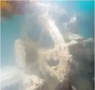  ?? THIERRY BOYER / THE CANADIAN PRESS / HO-PARKS CANADA ?? Remains of the HMS Terror. It was on a mission to navigate a route through the Northwest Passage.