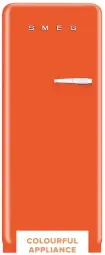 ??  ?? COLOURFUL appliance Smeg retro-style fridge in orange, £993, John Lewis